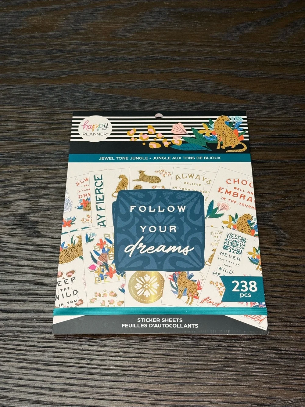 NEW Happy Planner Jewel Tone Jungle Large Sticker Book 238 Stickers